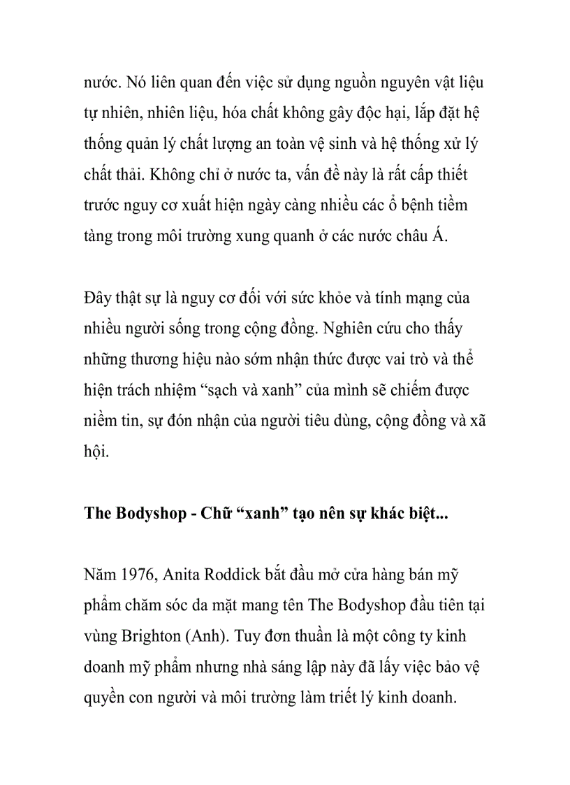 image for page Chữ sạch và xanh trong thương hiệu