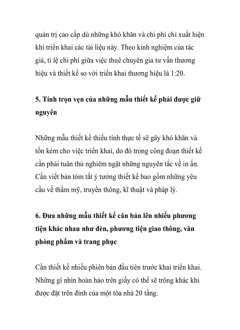 Triển khai thương hiệu với 10 lời khuyên