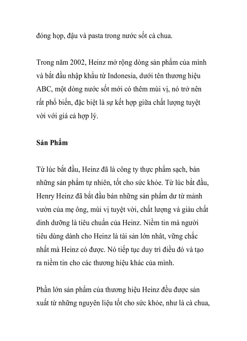 image for page HEINZ sáng tạo chất lượng tiện lợi