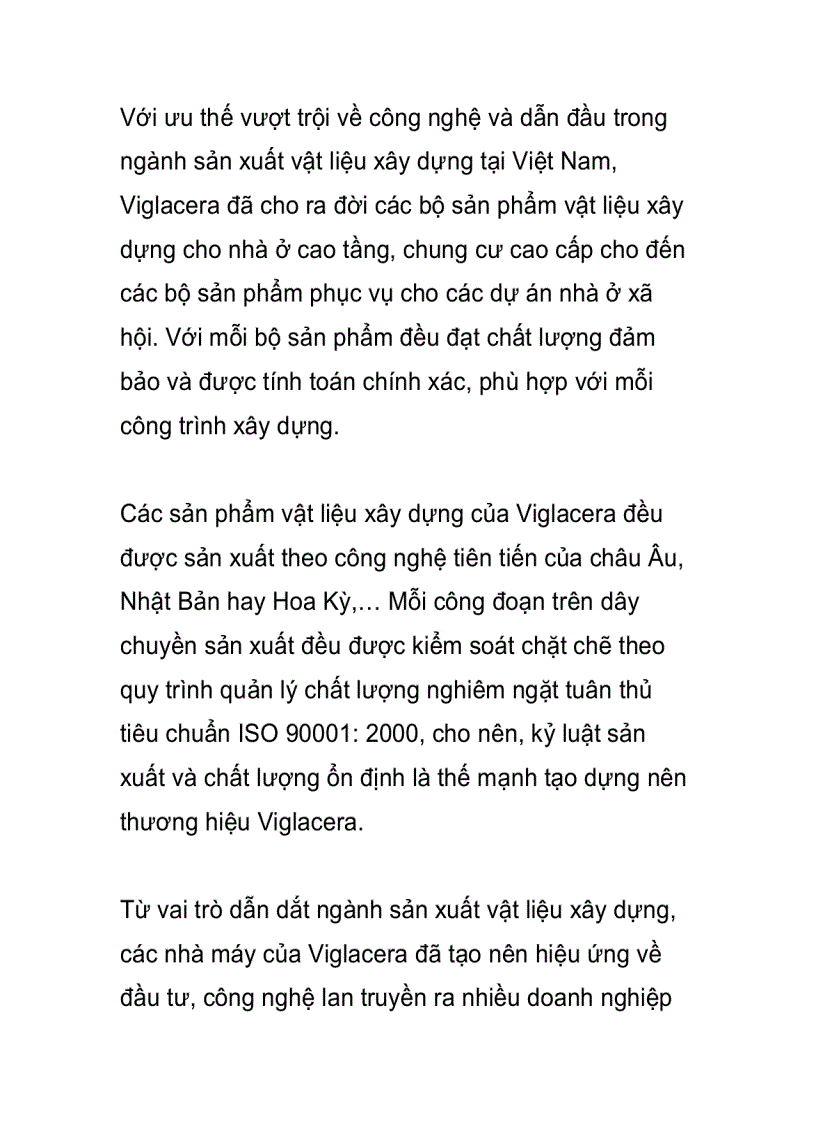 image for page Viglacera Táo bạo và hiệu quả