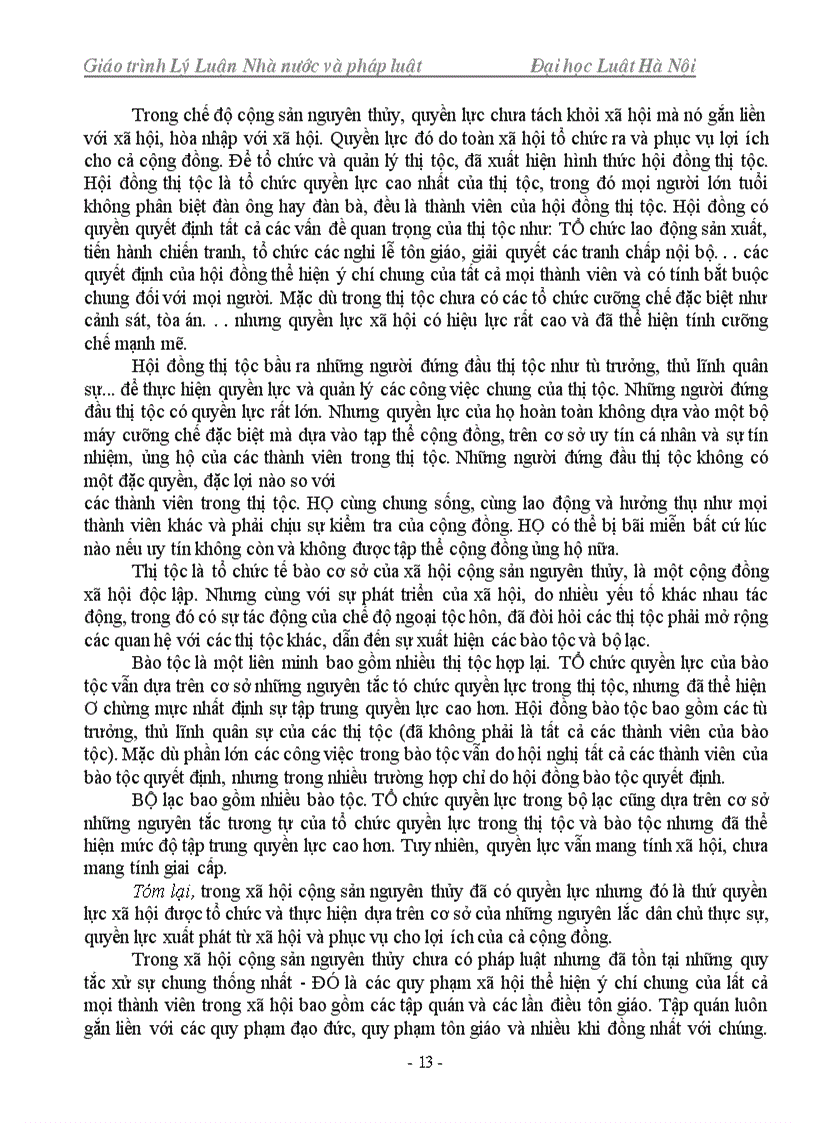 image for page Tài liệu học tập nghiên cứu thi cao học Giáo trình môn Lý luận chung về Nhà nước và Pháp Luật Trường Địa học Luật hà Nội phần 1 còn phần 2 nữa