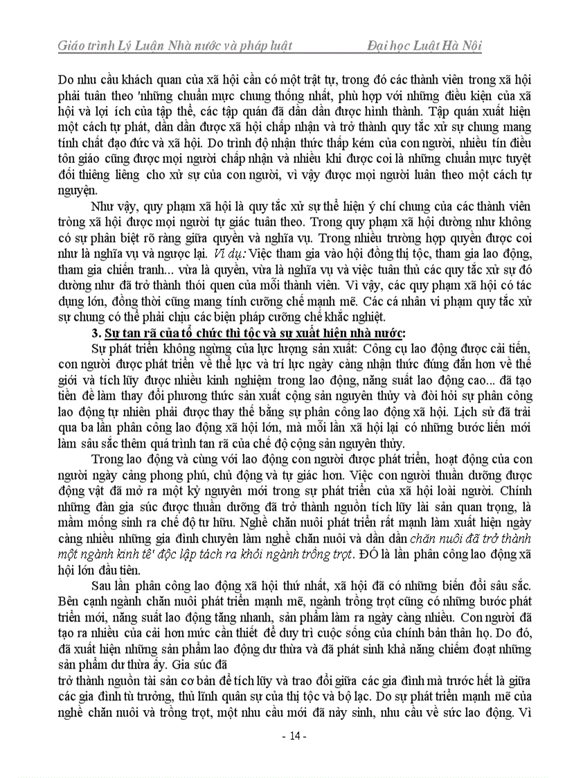 image for page Tài liệu học tập nghiên cứu thi cao học Giáo trình môn Lý luận chung về Nhà nước và Pháp Luật Trường Địa học Luật hà Nội phần 1 còn phần 2 nữa