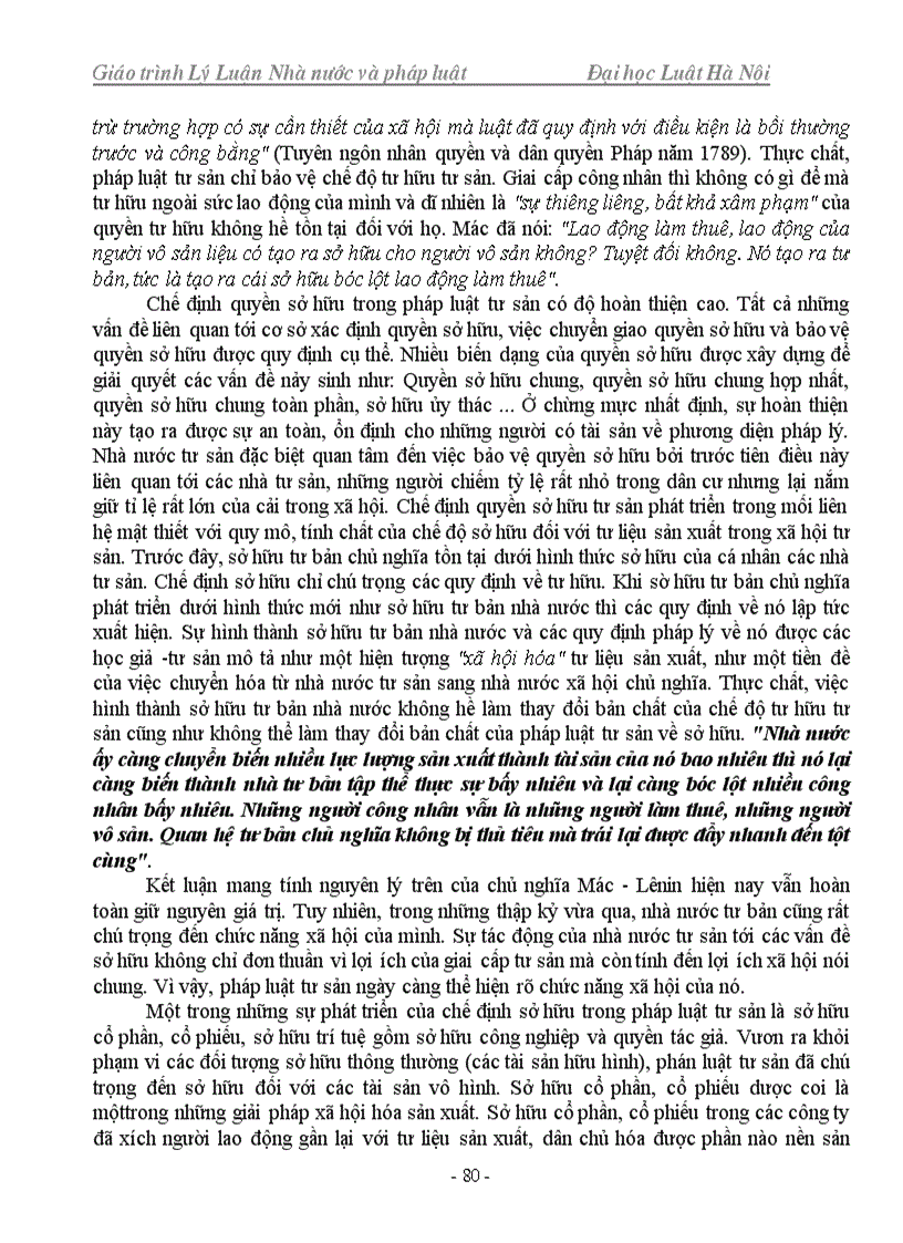 image for page Tài liệu học tập nghiên cứu thi cao học Giáo trình môn Lý luận chung về Nhà nước và Pháp Luật Trường Địa học Luật hà Nội phần 1 còn phần 2 nữa