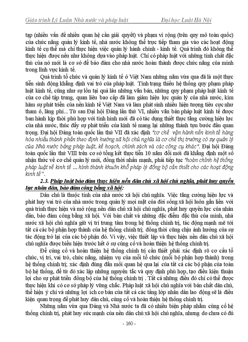 image for page Tài liệu học tập nghiên cứu thi cao học Giáo trình môn Lý luận chung về Nhà nước và Pháp Luật Trường Địa học Luật hà Nội phần 1 còn phần 2 nữa