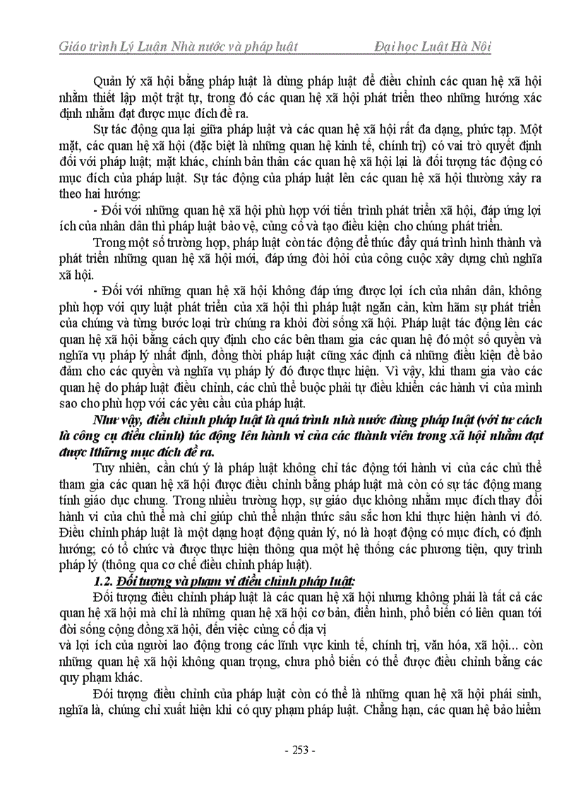 image for page Tài liệu học tập nghiên cứu thi cao học Giáo trình môn Lý luận chung về Nhà nước và Pháp Luật Trường Địa học Luật hà Nội phần 1 còn phần 2 nữa