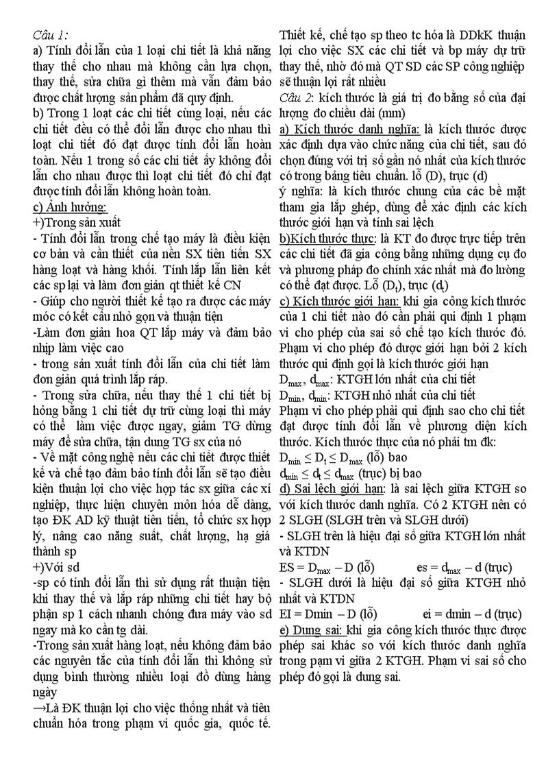 image for page Đề cương dung sai lắp ghép