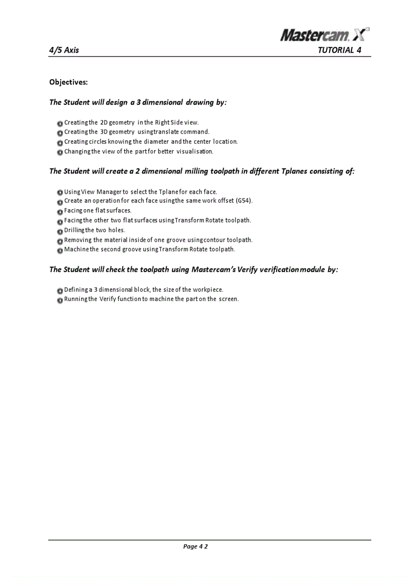 image for page Hướng dẫn sử dụng phần mềm Mastercam X3