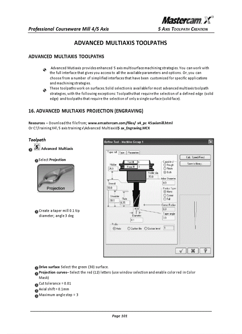 image for page Hướng dẫn sử dụng phần mềm Mastercam X4