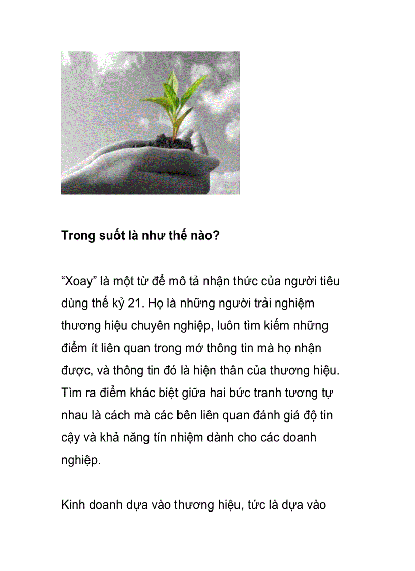 image for page Xây dựng niềm tin Nhiệm vụ của thương hiệu