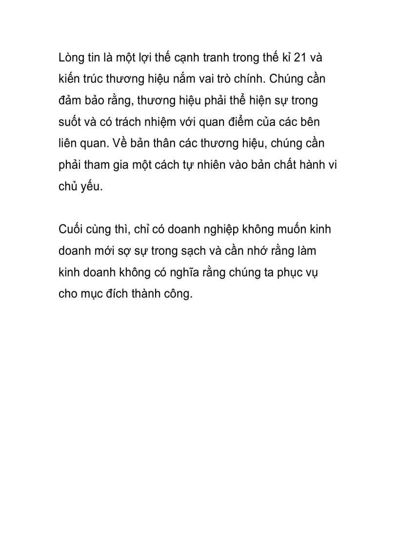 image for page Xây dựng niềm tin Nhiệm vụ của thương hiệu