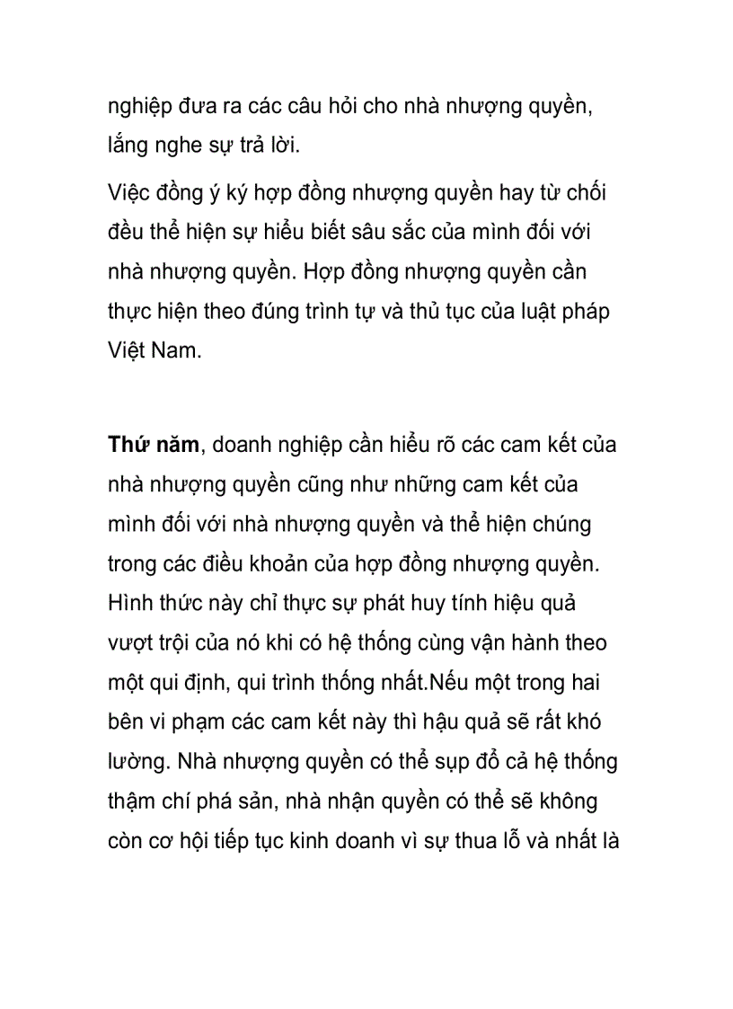 image for page Nhượng quyền thương mại Những lưu ý đối với Doanh nghiệp nhận nhượng quyền