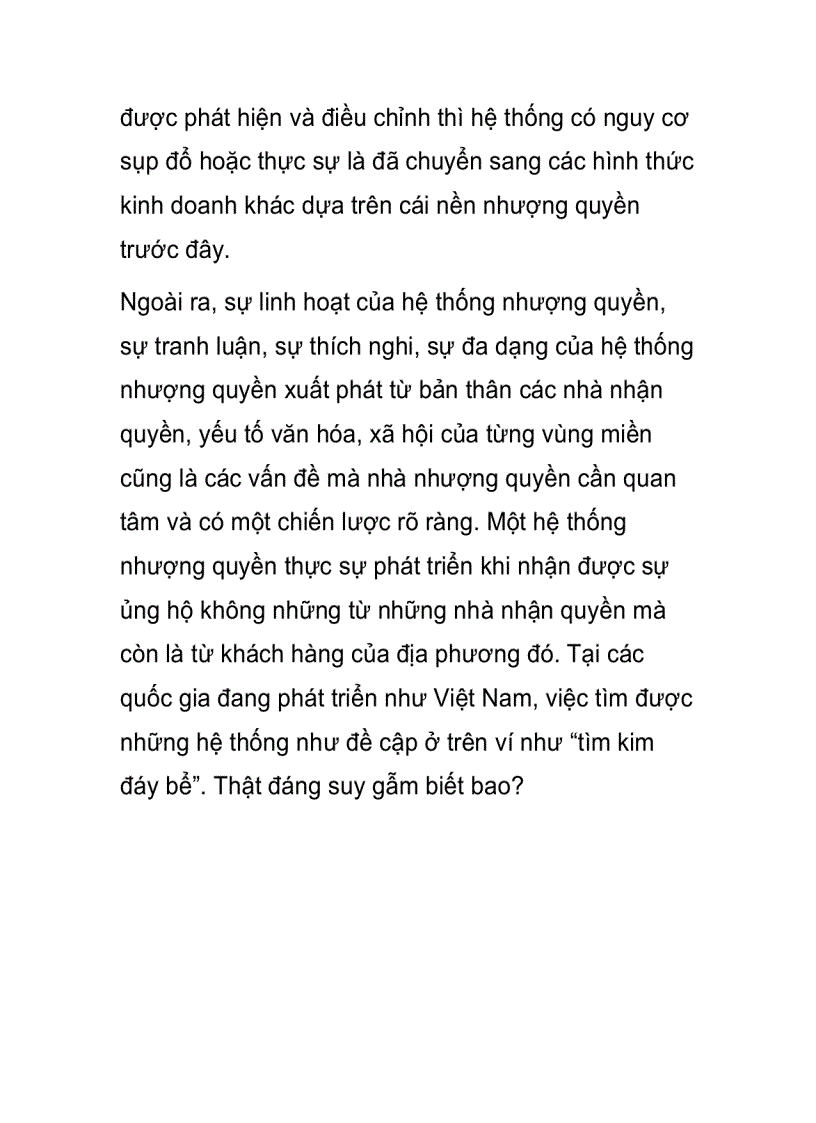 image for page Chất lượng trong nhượng quyền thương mại