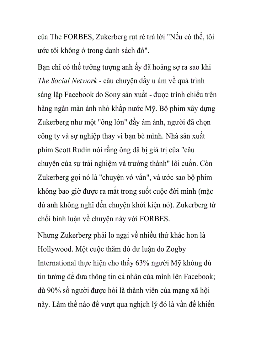 image for page Facebook lòng tin và sự phát triển