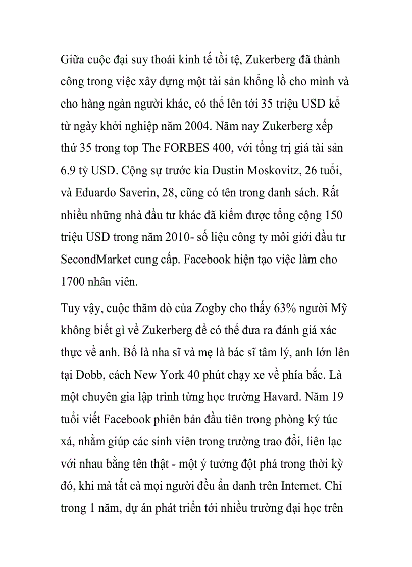 image for page Facebook lòng tin và sự phát triển