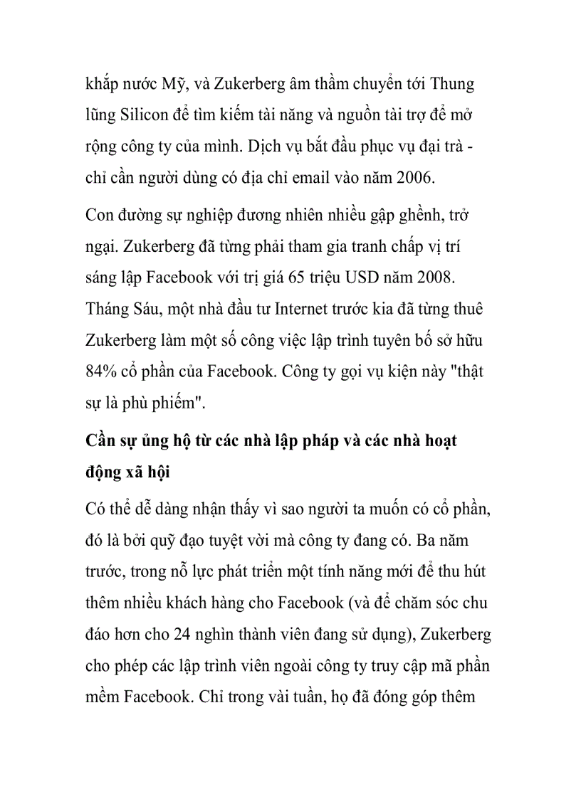 image for page Facebook lòng tin và sự phát triển