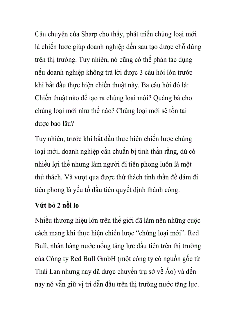 image for page Chiến lược chủng loại mới
