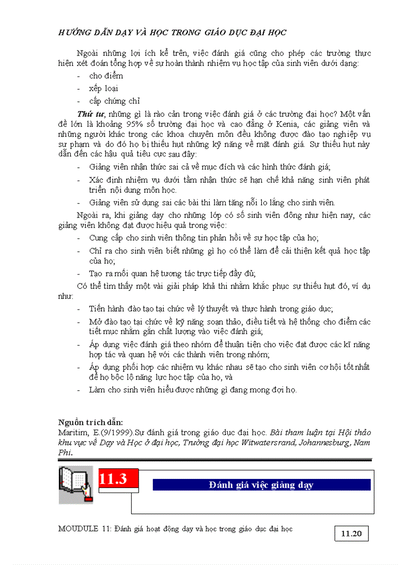 image for page HƯỚNG DẪN DẠY VÀ HỌC TRONG GIÁO DỤC ĐẠI HỌC Tài liệu tham khảo cho giảng viên và sinh viên