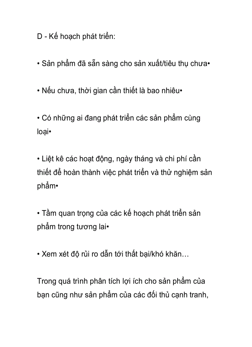 image for page Lập Kế hoạch kinh doanh Phần 3 Phân tích Sản phẩm Dịch vụ