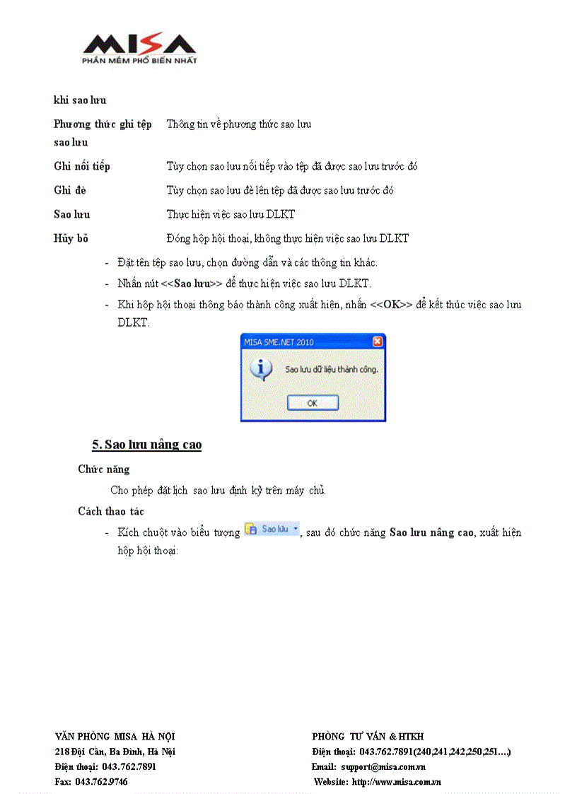 image for page Quản trị dữ liệu MISA SME NET 2010
