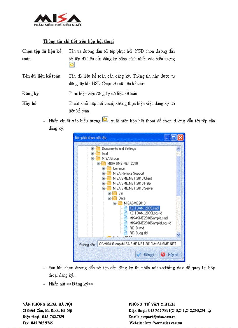 image for page Quản trị dữ liệu MISA SME NET 2010