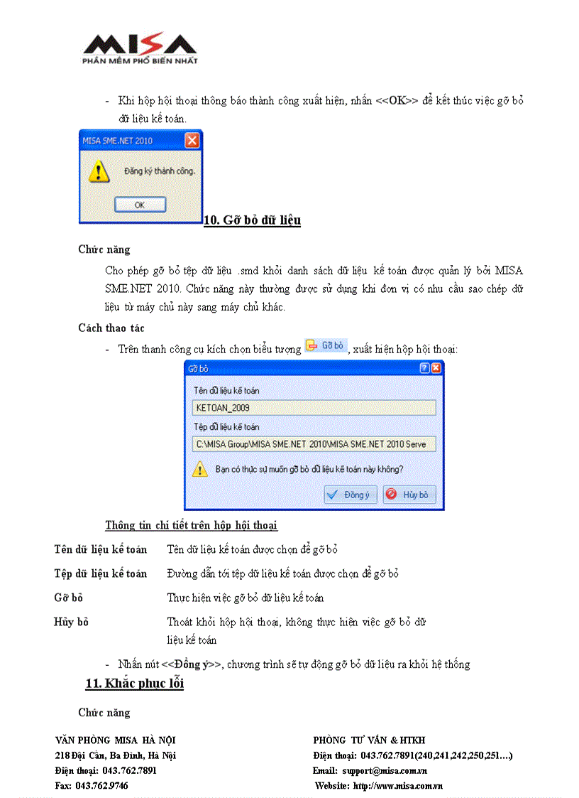 image for page Quản trị dữ liệu MISA SME NET 2010
