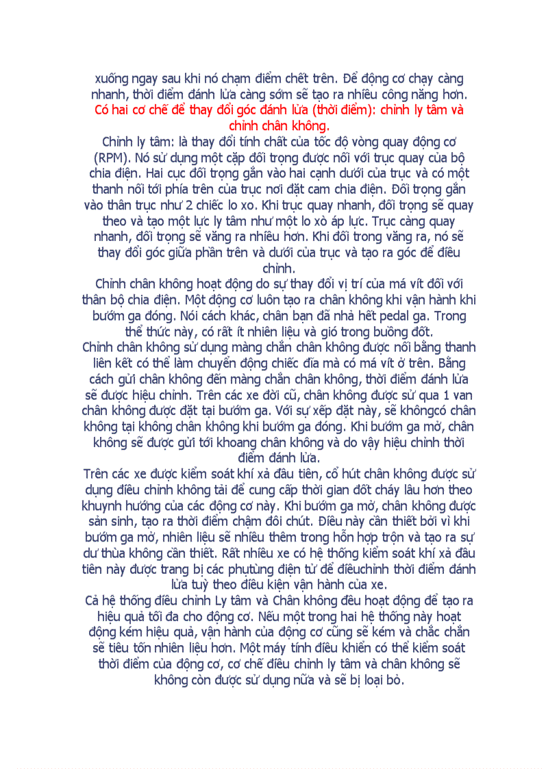 image for page Hệ Thống Đánh Lửa Trên Ôtô