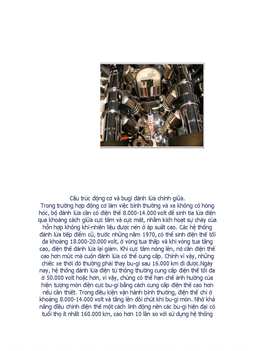 image for page Hệ Thống Đánh Lửa Trên Ôtô