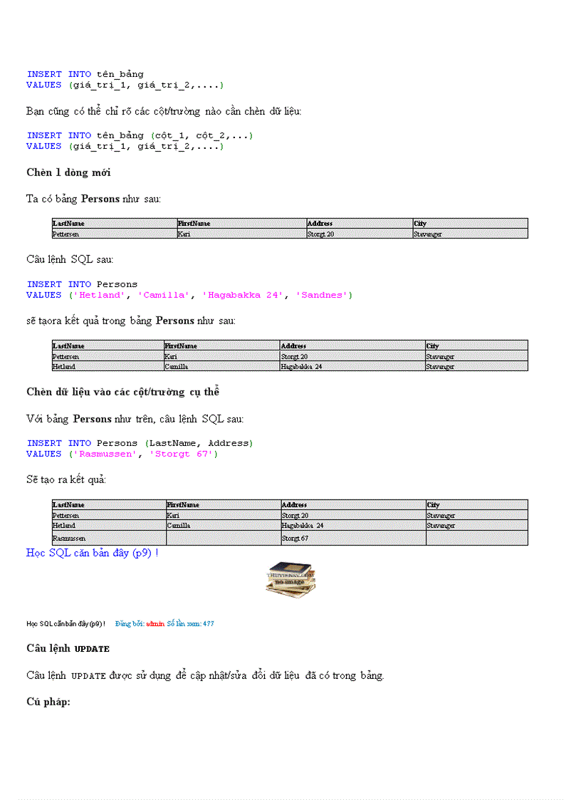 image for page Học SQL căn bản đây