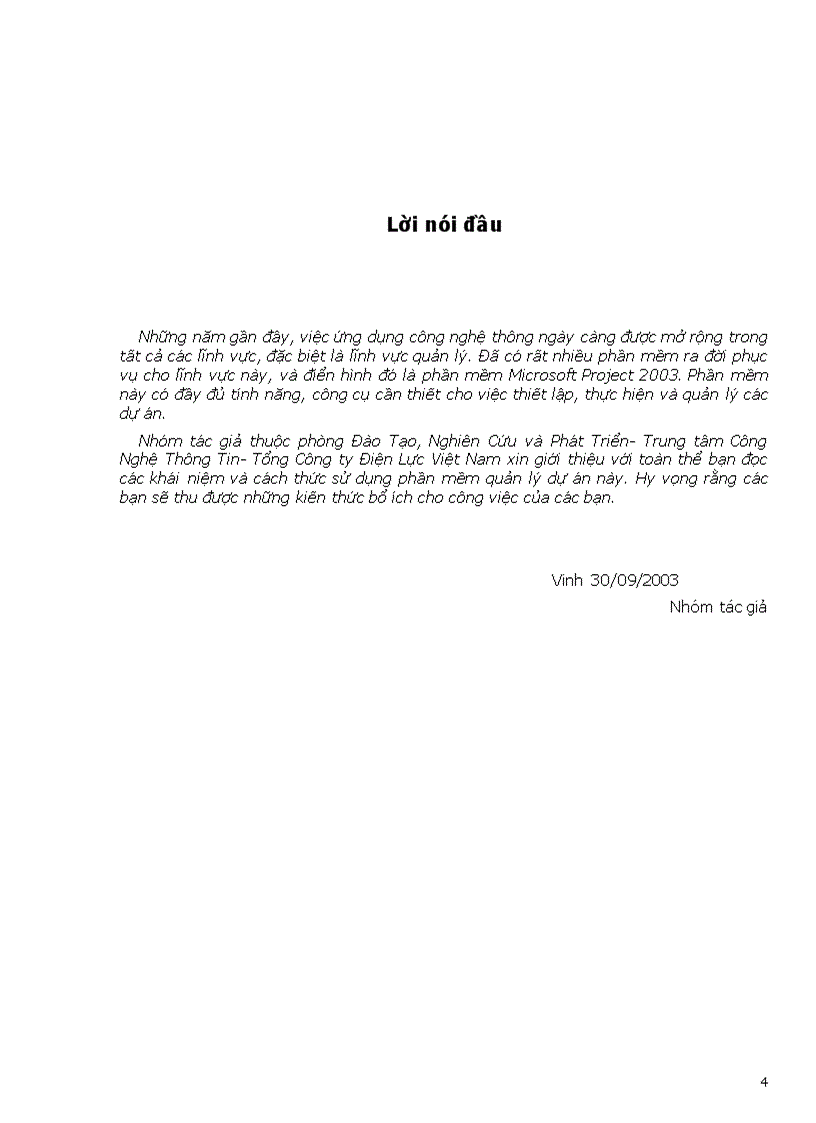 image for page Phần mềm Microsoft Project 2003