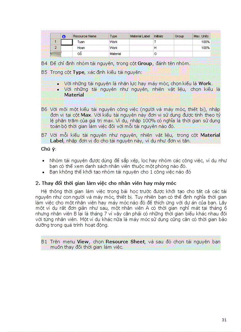 image for page Phần mềm Microsoft Project 2003