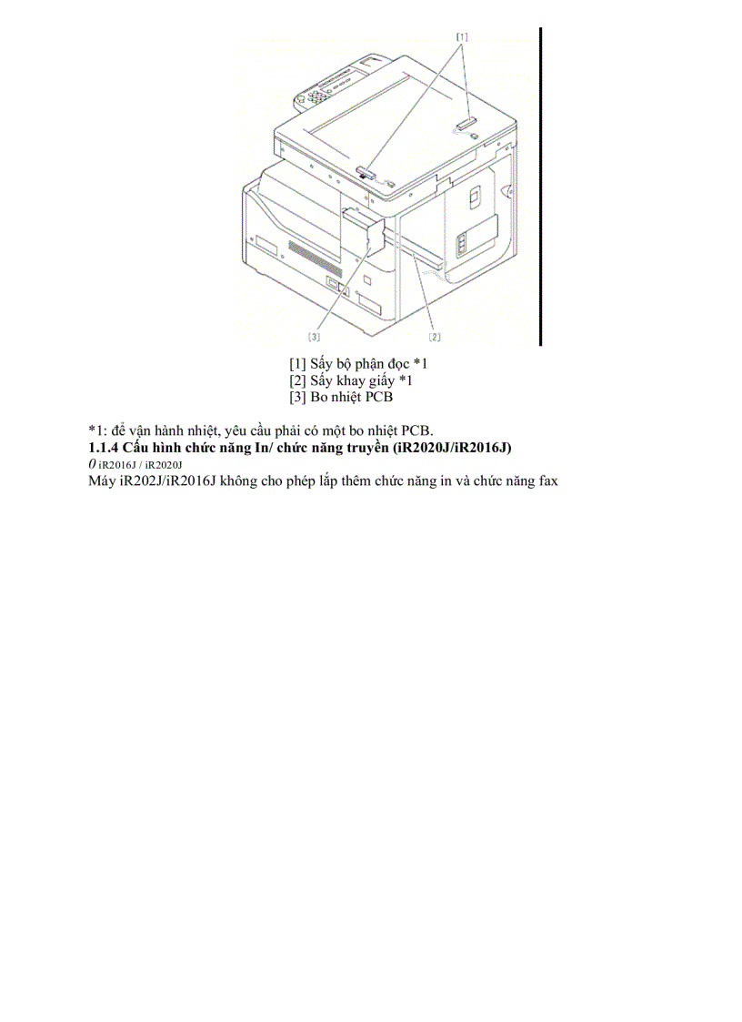 image for page Hướng dẫn sửa chữa máy photo Canon IR 2016 và IR2020 đầy đủ 1