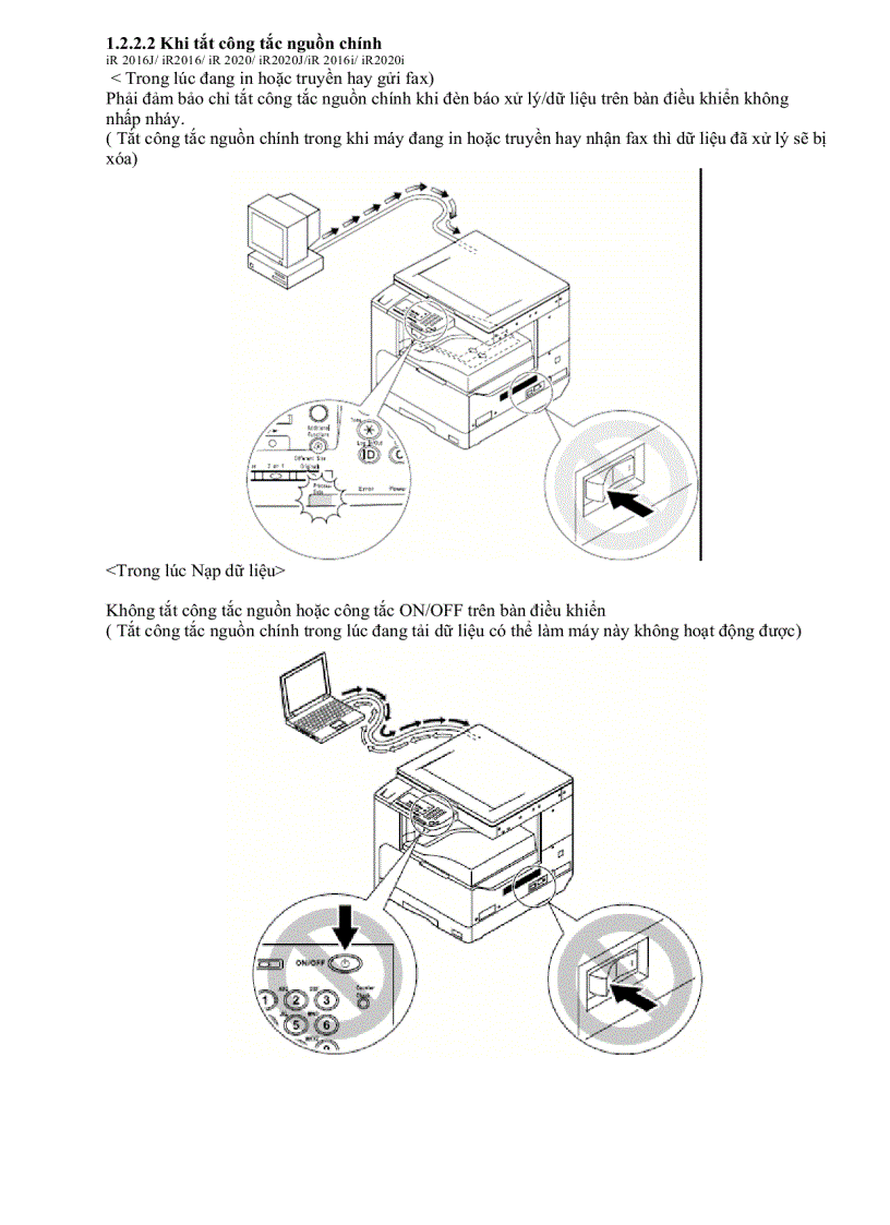 image for page Hướng dẫn sửa chữa máy photo Canon IR 2016 và IR2020 đầy đủ 1