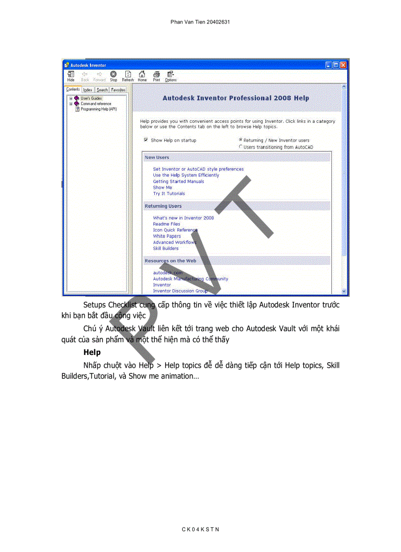 image for page Hướng dẫn sử dụng phần mềm Autodesk Inventor