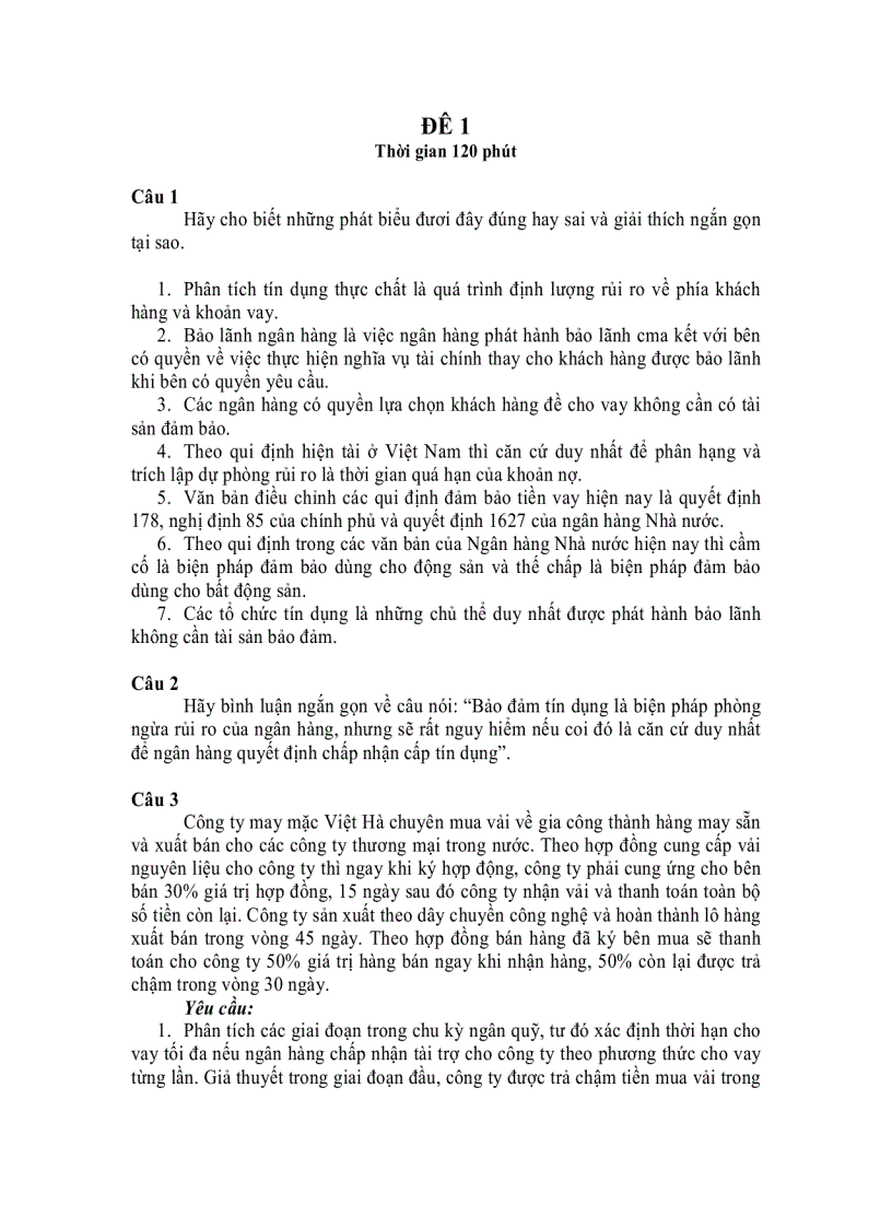 image for page Đề thi vào ngân hàng