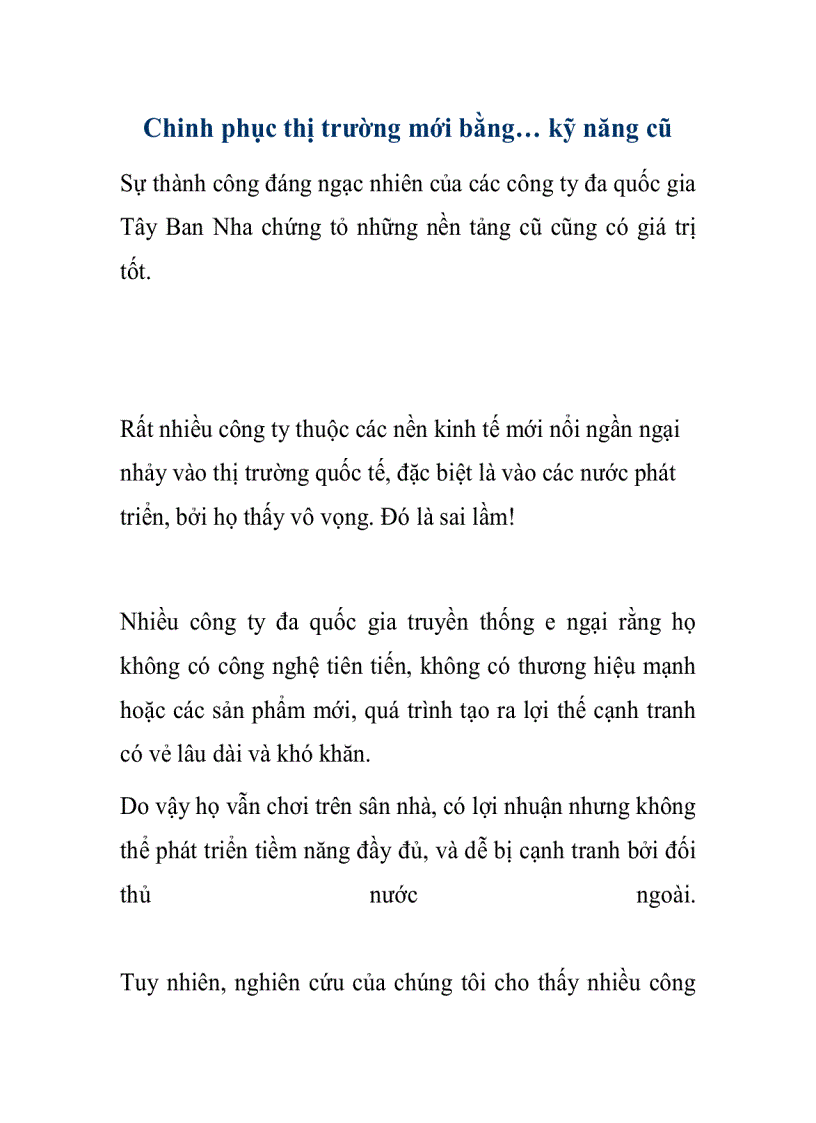 image for page Chinh phục thị trường mới bằng kỹ năng cũ