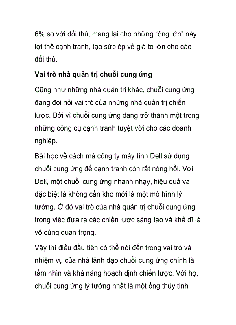 Nhà quản trị chuỗi cung ứng làm gì