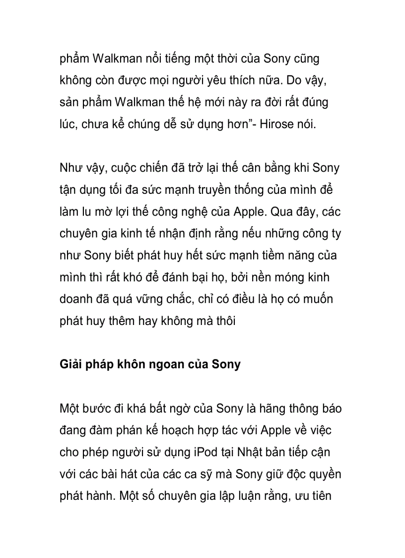 image for page Tìm ra bài học cạnh tranh từ cuộc chiến iPod Walkman
