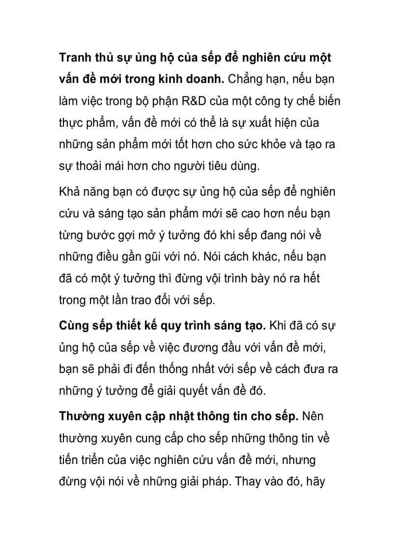 image for page Đừng dâng ý tưởng sáng tạo cho sếp