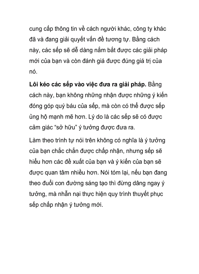 image for page Đừng dâng ý tưởng sáng tạo cho sếp