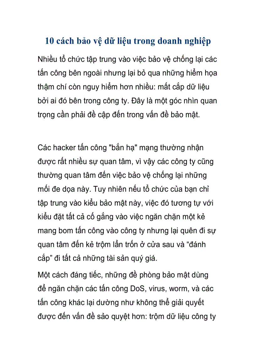 image for page 10 cách bảo vệ dữ liệu trong doanh nghiệp