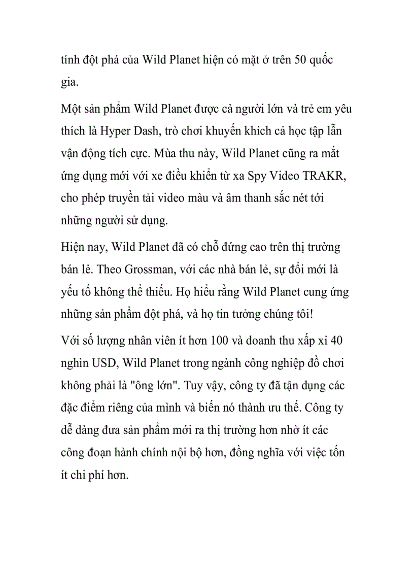 image for page Wild Planet Toys Khác biệt nhỏ thành công lớn