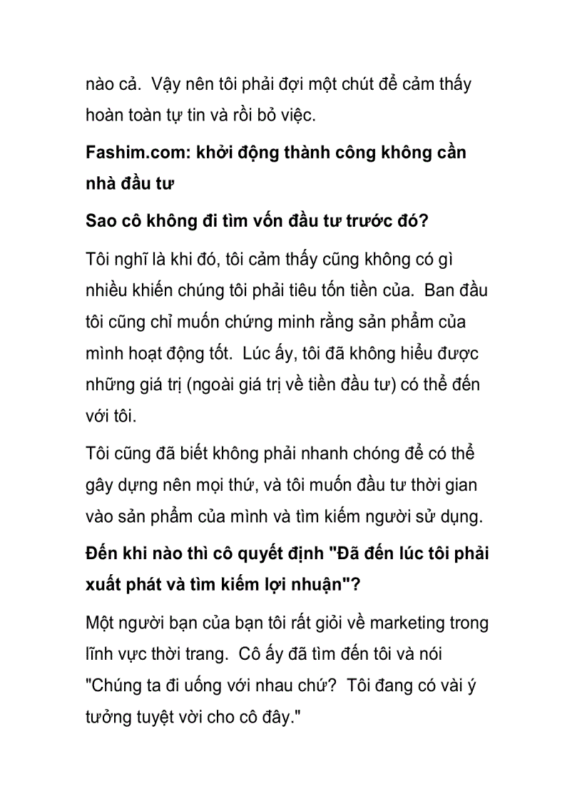 image for page Fashism com nhà đầu tư không phải chìa khóa khởi nghiệp