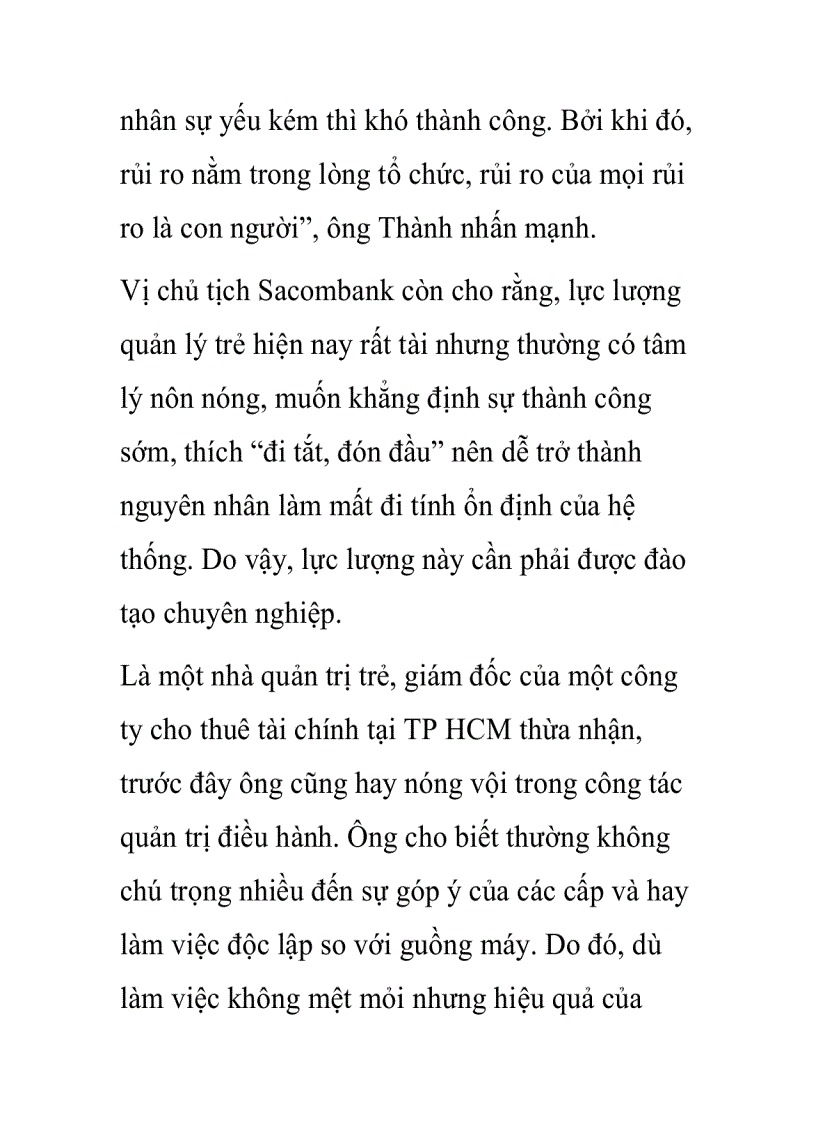 Rủi ro của mọi rủi ro là yếu tố con người