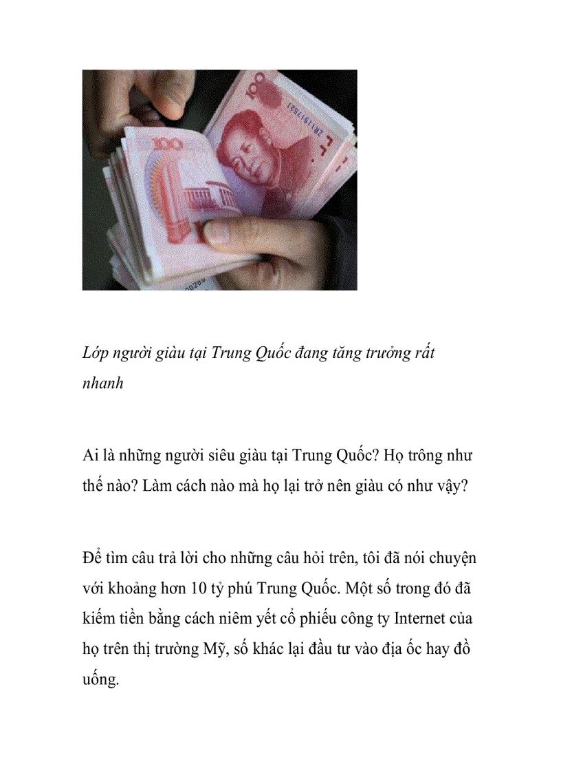 image for page Bí quyết làm giàu của một tỷ phú Trung Quốc