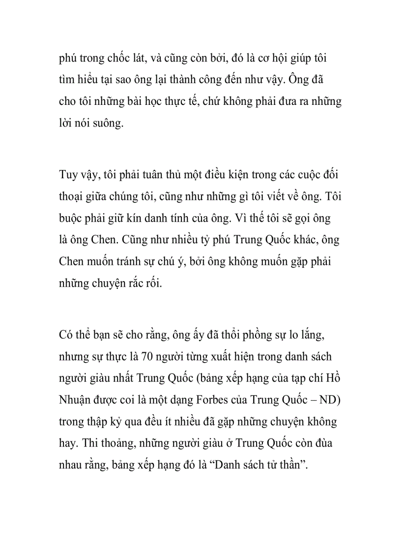 image for page Bí quyết làm giàu của một tỷ phú Trung Quốc
