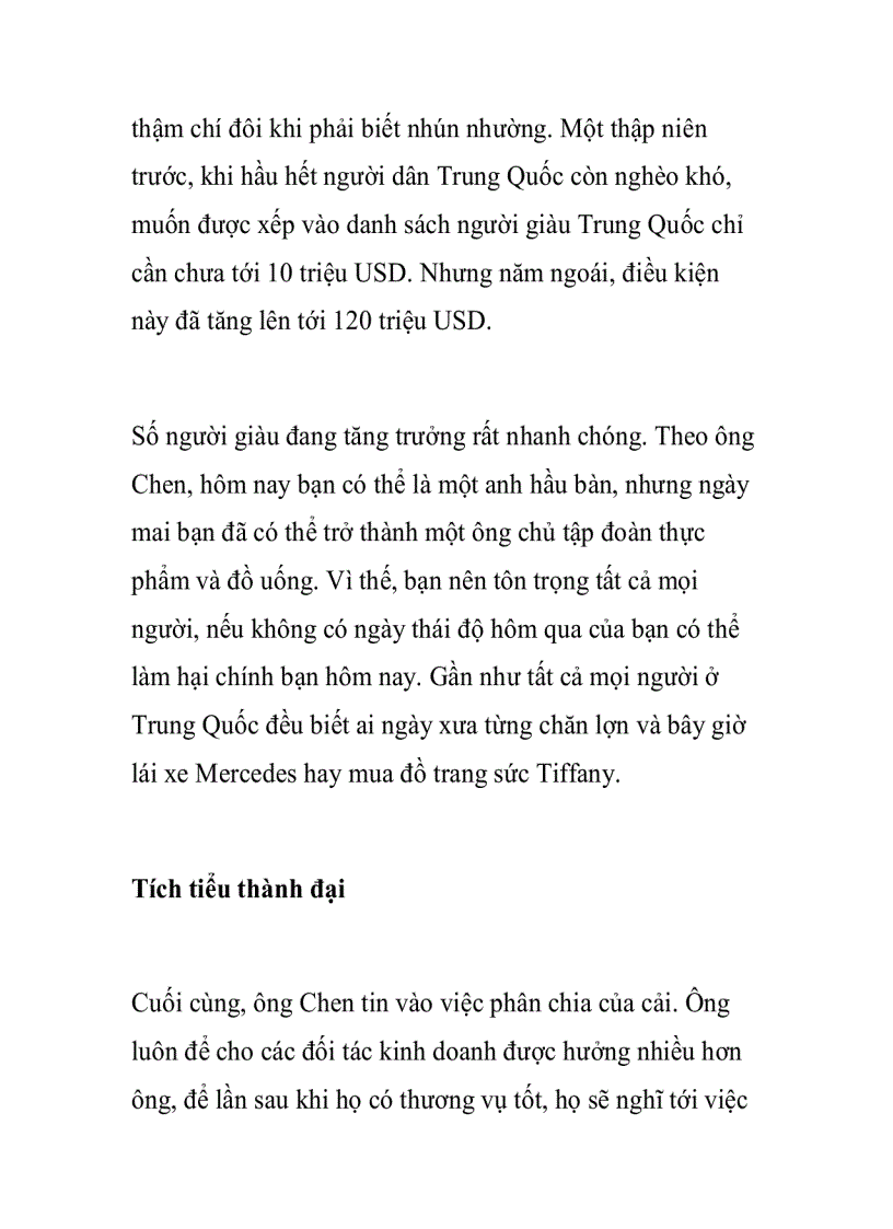 image for page Bí quyết làm giàu của một tỷ phú Trung Quốc