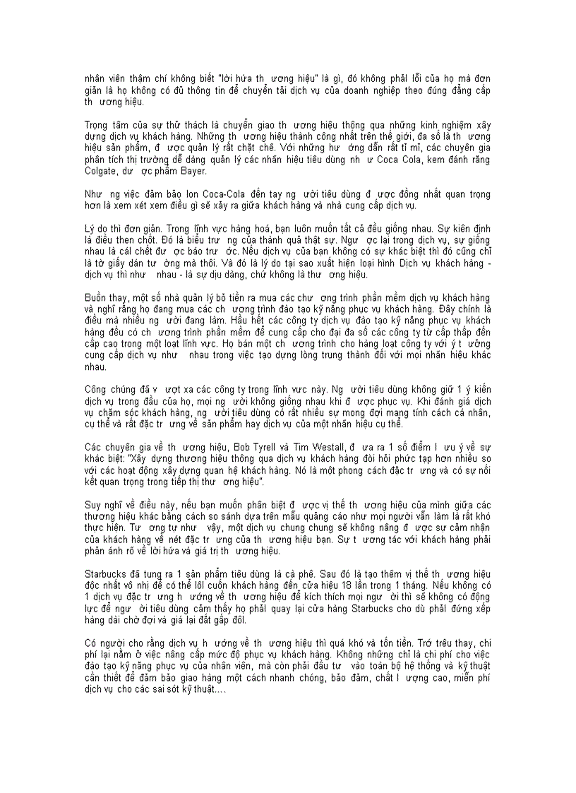 image for page Thương hiệu và Dịch vụ chăm sóc khách