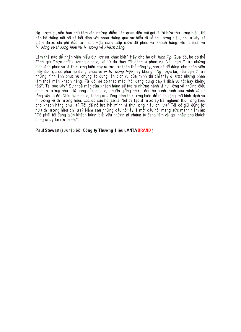 image for page Thương hiệu và Dịch vụ chăm sóc khách