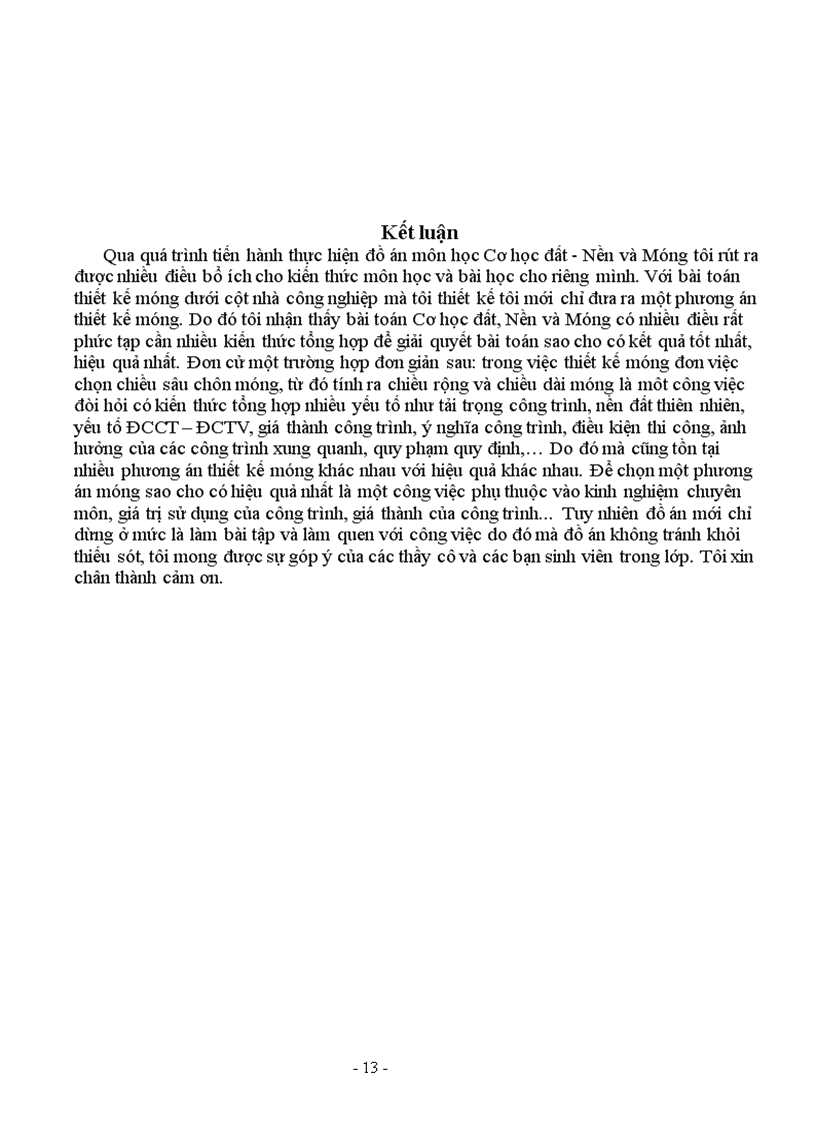 image for page Đồ án Cơ học đất nền và móng