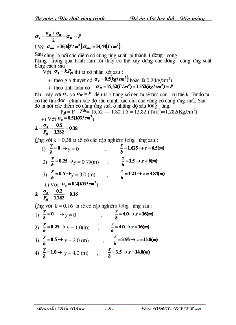 image for page Đồ án Cơ học đất nền và móng 2
